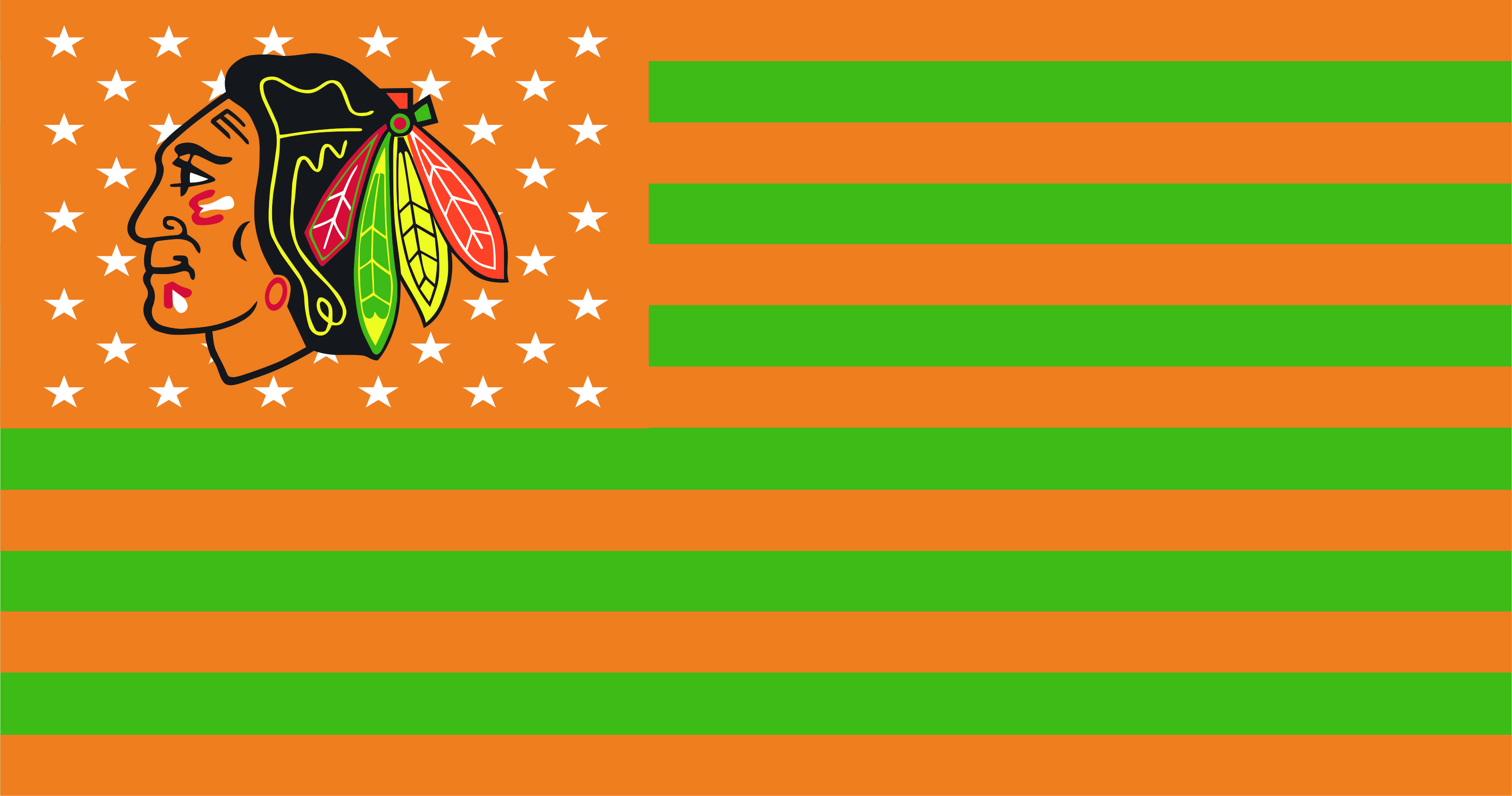 Chicago Blackhawks Flag001 logo iron on paper